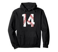 #14 Baseball Jersey Fan 14th Fourteen Baseball Nummer 14 Pullover Hoodie
