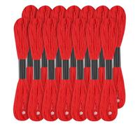 14 Schwarzes Stickgarn Set Stickgarn Rot Stickgarn Baumwolle Sticktwist | 120 Yards Embroidery Thread Strickgarn Kreuzstich Garn Ideal für Freundschaftsarmbänder und Stickarbeiten