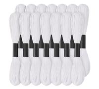 14 Schwarzes Stickgarn Set Stickgarn Weiß Stickgarn Baumwolle Sticktwist | 120 Yards Embroidery Thread Strickgarn Kreuzstich Garn Ideal für Freundschaftsarmbänder und Stickarbeiten