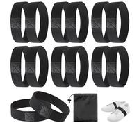 14 Stück Schnürsenkel Fixierband für Fußballschuhe, Elastisches Band Gegen Sich Lösende Schleifen, Schnürsenkel Fixierband Fussball, Band Fußballschuhe Reißfeste Fixierung(Schwarz)