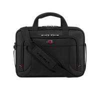 14 Zoll Laptop-Aktentasche, schwarz mit gepolstertem Fach, Tablet-Fach, Organizer, Trolley-Riemen