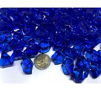 140 Stück 500g große dunkel blau Deko Eis Diamanten 32mm Brillianten Strasssteine Acrylsteine basteln Dekosteine Gltzersteine Strass Steine zum Verzieren Dekorieren von CRYSTAL KING