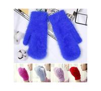 (141) Winterwarme Kaninchenfellhandschuhe für Damen, dicke Wollhandschuhe, fingerlos, Winterhandschuhe
