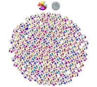 1440 Hotfix-Strasssteine,Flatback Glitzersteine Stones, Glas, runde Kristalle Strasssteine, Edelsteine zum Basteln, für Kleidung, Schuhe, Taschen, DIY-Dekoration,Crystal AB,SS6,1.8MM-2MM