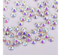 1440 Stücke runde Kristall AB Glas Strass mit Goldbasis, zum Selbermachen von Kleidung & Accessoires