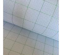 14CT Easy Count Thread Grid Aida Cloth Stickerei Kreuzstich Stoff, Grünes Gitter, 150 x 50cm