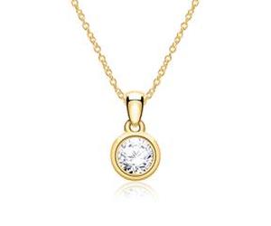 14K Goldkette für Damen mit Diamant