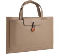 15-16 Zoll Laptoptasche Leder Herren Schmal Laptophülle Leder Dokumententasche für Laptop Arbeit Business Reise Kompatibel mit MacBook Pro 16 inch,Khaki