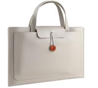 15-16 Zoll Laptoptasche Leder Herren Schmal Laptophülle Leder Dokumententasche für Laptop Arbeit Business Reise Kompatibel mit MacBook Pro 16 inch,Grau 1