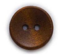 15 edle Holzknöpfe rund dunkelbraun - 20mm - 2 Löcher zum aufnähen annähen DIY Scrapbooking für Jacken Jackenknöpfe Mützen dunkelbraun zum nähen Knöpfe 2-Lochknöpfe Zweilochknöpfe