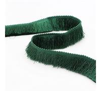 15 Meters 2,8 cm Verdickte Bunte Fransenborte, Fransenband HäKelband Spitzenband Fransenbesatz Spitzenborte Dekoborte FransenbordüRe Quastenbesatz Gardinenband StoffbordüRe NäHborte,Dunkelgrün