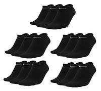 15 Paar Nike Sneakersocken Sneaker Füßlinge Socken no show SX2554 socks schwarz weiss grau, Größe:L, Farbe:Schwarz