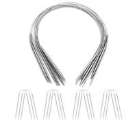 15 Stück Edelstahl Rundstricknadeln Set, Stricknadeln in Verschiedenen Größen-2mm/2.5mm/3mm/3.5mm/4mm/4.5 mm Häkelnadeln für Anfänger, Stricknadeln für Socken, Handschuhe,Mützen, Langlebig Rostfrei