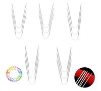 15 Stück Flexible Rundstricknadeln Set 23cm Edelstahl Stricknadeln für Socken 2mm bis 4mm mit 30 Maschenmarkierer Nadelspiel Set für Anfänger und Profis Ideal für Ärmel Mützen und Babykleidung