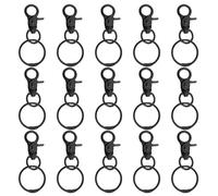 15 Stück Karabiner-Schlüsselanhänger, Metall-Schlüsselanhänger, Klemm-Schlüsselanhänger, Schlüsselanhänger Mit Drehkopf, Hundeleinen-Schnalle, Schlüsselanhänger-Anhänger