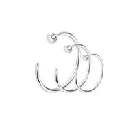 15 Stück Ohrringe aus Edelstahl, Nase, Kreis, Körperschmuck und Piercing für Damen und Herren, mit flacher Oberseite, 22 g, 20 g, 18 g, 6 mm, 8 mm, 10 mm, langlebig