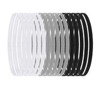15 Stück Sport Haarband Jungs, Rutschfeste Stirnband Damen Dünn, Elastische Silikon-Haarbänder Herren für Fitnessstudio Hockey Fußball Tennis Yogalaufen (Schwarz, Weiß, Grau)