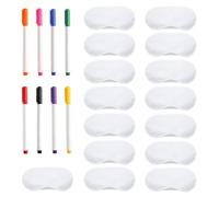 15-teilige weiße Augenmaske, 8 Graffiti-Stifte, Schlaf-Augenmaske, blanke DIY-Augenmaske, Schlaf-Verdunkelungs-Augenmaske, Reise-Augenmaske, weiche und bequeme Augenmaske