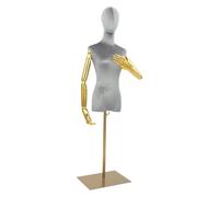 150-200cm Höheneinstellbar Weibliche Schaufensterpuppe kleiderpuppe Büste Torso für Kleid Display,Kopf Abnehmbar Schneiderpuppe Weiblich Schneiderbüste Mannequin,S 36cm,B 82cm,T 60cm,H 79cm (Grau)