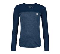 Ortovox - Women's 150 Cool Logo L/S - Merinoshirt, Gr. L, blau (DeepOcean)