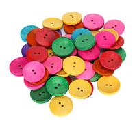 150 Stück natürliche Holzknöpfe, bunte Knöpfe für Kleidungsaccessoires, Heimdekoration, Kinderhandwerk, 30 mm Durchmesser
