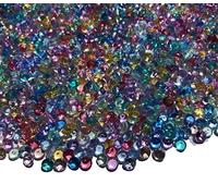 1500 Stück 5mm glitzernde bunte Deko Diamanten Brillianten Strasssteine Acrylsteine transparent klar kristall basteln Gltzersteine Schmucksteine Strass Steine zum Verzieren Dekorieren von CRYSTAL KING