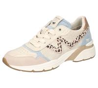 Mustang Damen 1512-302 Schnuerhalbschuh, beige/hellblau, 41 EU