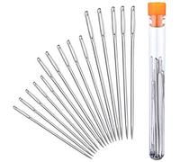 15Stk Großes Auge Nadeln Sticknadeln Nähnadeln Set Handnähnadeln Stahl Nähnadeln Stopfnadeln für Wolle