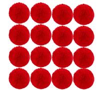 16 Stück Pom Pom Schlüsselbund künstliche weiche Kaninchenhaar Taschenanhänger Ball Schlüsselanhänger für Handtasche Auto Anhänger Dekoration,red