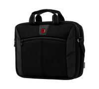 16 Zoll Laptop-Slimcase Sherpa mit gepolstertem Laptopfach, Trolleyriemen, Schulterriemen, schwarz