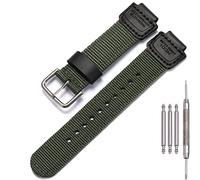 16mm Ersatz Armband Kompatibel mit Casio DW5600E 6900 GA100 110 700 2100 AWG-M100 GW9400 Nylon Leder Uhrenarmband