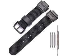 16mm g shock Ersatz Armband Kompatibel mit Casio DW5600E 6900 GA100 110 700 2100 AWG-M100 GW9400 Nylon Leder Uhrenarmband