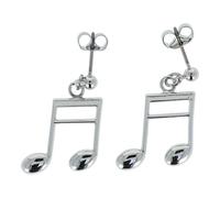 16tel-Note-Ohrhänger, versilbert oder vergoldet - Farbe: Gold