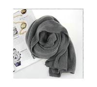 (175cm,Dark gray)Acrylic Korean Simple Solid Color Warm Winter Scarf Women 220cm Elastic Knitted Wool Ring Shawl Amazing Blanket Echarpe