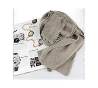 (175cm,Khaki)Acrylic Korean Simple Solid Color Warm Winter Scarf Women 220cm Elastic Knitted Wool Ring Shawl Amazing Blanket Echarpe