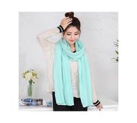 (175cm,Mint Green)Acrylic Korean Simple Solid Color Warm Winter Scarf Women 220cm Elastic Knitted Wool Ring Shawl Amazing Blanket Echarpe