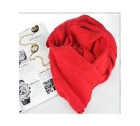 (175cm,Red)Acrylic Korean Simple Solid Color Warm Winter Scarf Women 220cm Elastic Knitted Wool Ring Shawl Amazing Blanket Echarpe