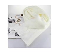 (175cm,White)Acrylic Korean Simple Solid Color Warm Winter Scarf Women 220cm Elastic Knitted Wool Ring Shawl Amazing Blanket Echarpe