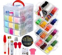 176-teiliges Stickgarn-Set, komplettes Werkzeug-Set, 4-stöckige Aufbewahrungsbox