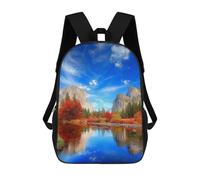 17inch Kinderrucksack 3D-gedruckt Autumn Valley Reflections Schulrucksack, Modisch, Lässig, Leicht, Für Schule, Uni Und Reisen