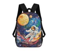 17inch Kinderrucksack 3D-gedruckt Space Adventure Painting Schulrucksack, Modisch, Lässig, Leicht, Für Schule, Uni Und Reisen