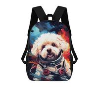 17inch Kinderrucksack 3D-gedruckt Space Pooch Adventure -13 Schulrucksack, Modisch, Lässig, Leicht, Für Schule, Uni Und Reisen
