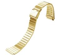 18, 20 mm Edelstahl-Uhrenarmband, ultradünn, passend for CASIO F-91W/A158/A159/A168/A169/B650/AQ230/AE500W(Gold,18mm)