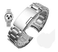 18-24 mm Edelstahl-Uhrenarmband mit gebogenem Ende, passend for Casio EDIFICE EFV-540, 500/EFS-S510/EFB-650/EQB-501/EFR-303L/303D(Silver2,24mm)