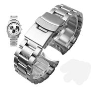 18-24 mm Edelstahl-Uhrenarmband mit gebogenem Ende, passend for Casio EDIFICE EFV-540, 500/EFS-S510/EFB-650/EQB-501/EFR-303L/303D(Silver1,20mm)