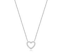 18 ct/Karat Weißgold Diamant Halskette Brillant-Schliff 0.09 Karat HI - SI - 43.2cm
