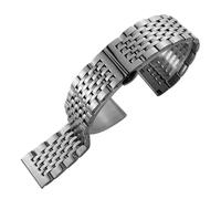 18 mm 19 20 21 22 316L Edelstahl-Uhrenarmband, kompatibel mit Tissot, Seiko, SKX 5, Certina, Silber-Roségold-Armbändern(Silver,16mm)