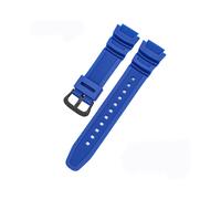 (18 mm, Dunkelblau B) Gummi-Uhrenarmband für Casio Aq-s810w/s800w Ae-1000w Sgw-400h/300h/500h W-735h