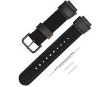 18 mm Ersatz-Uhrenarmband für Herren aus Nylon mit Edelstahlring für Casio AE1200WH AE-1000 SGW-300H SGW-400 AQ-S810W