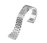 18 mm feines Stahlarmband, kompatibel mit CASIO A158/A159/A168/A169/B650/AQ230/700, klassisches kleines quadratisches silbernes Blockmetallarmband(Silver 5)